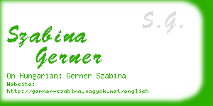 szabina gerner business card